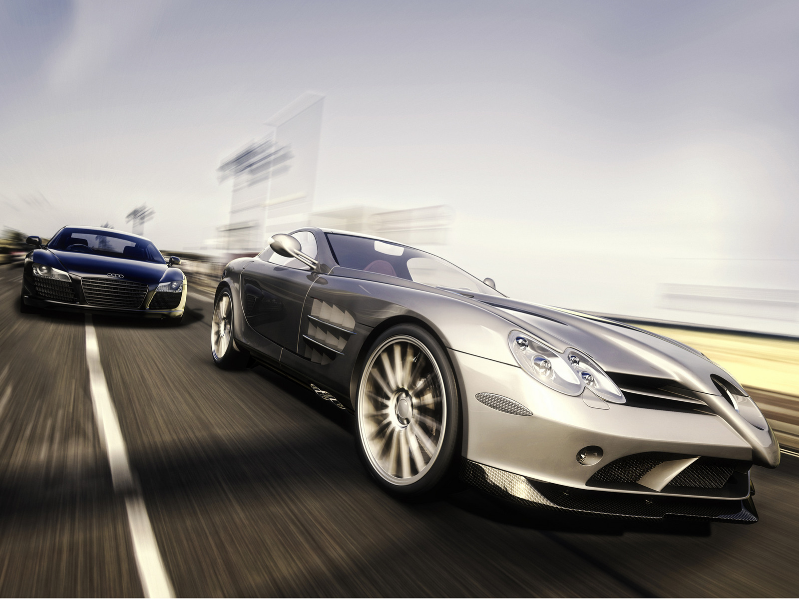 Mercedes SLR � Audi R8